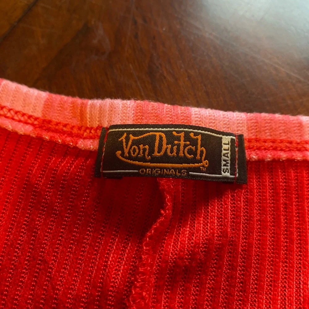 Von Dutch Red Knit Jumpsuit - Picture 4 of 5